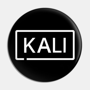 KALI Linux Distro Logo White Pin