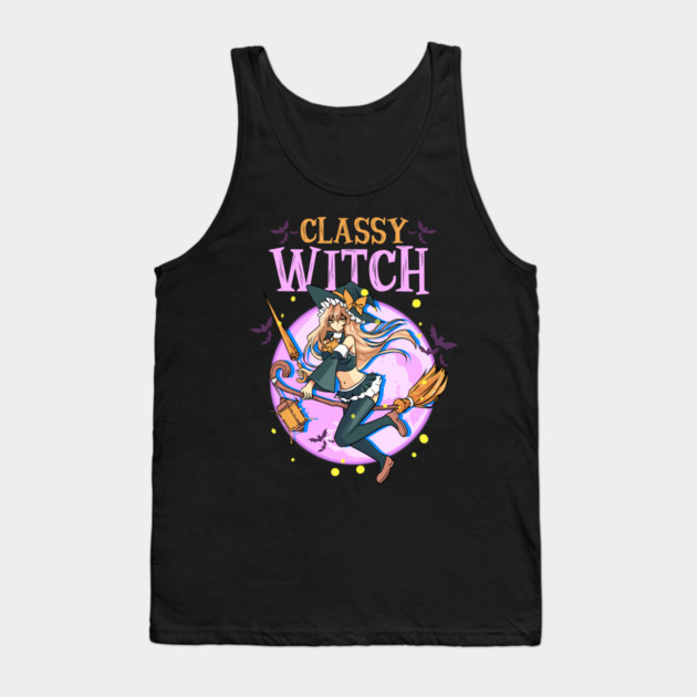 Anime Classy Witch Design Tank Top by creative