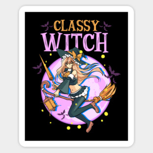 Anime Classy Witch Design Sticker
