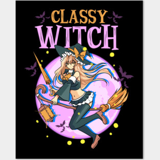 Anime Classy Witch Design Posters and Art