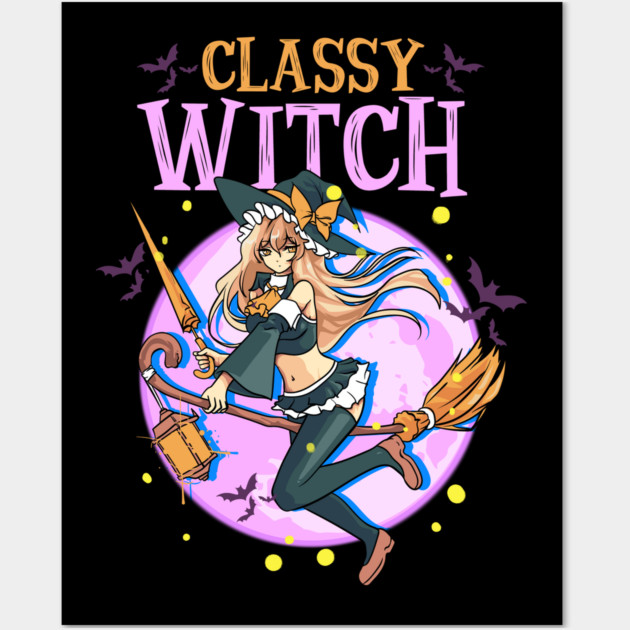 Anime Classy Witch Design Wall Art by creative