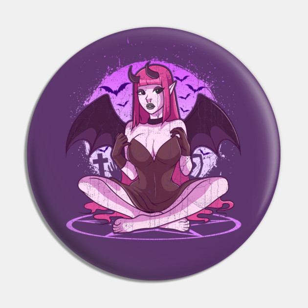 Pastel Goth Bat Lover Design Gift Pin by creative