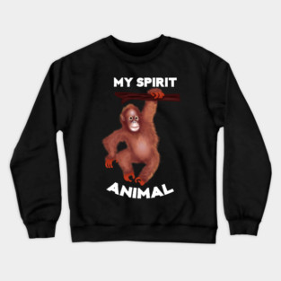 Orangutan Spirit Animal Crewneck Sweatshirt