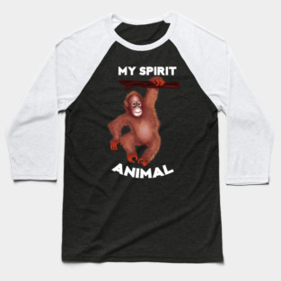 Orangutan Spirit Animal Baseball T-Shirt