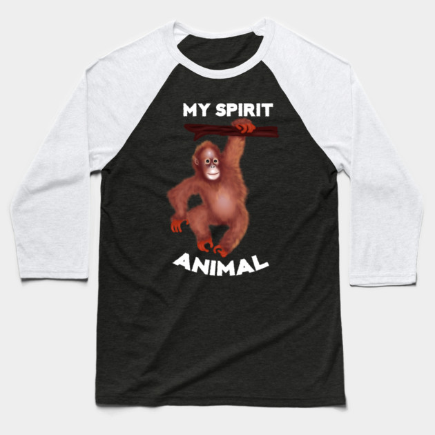 Orangutan Spirit Animal Baseball T-Shirt by logiamerch