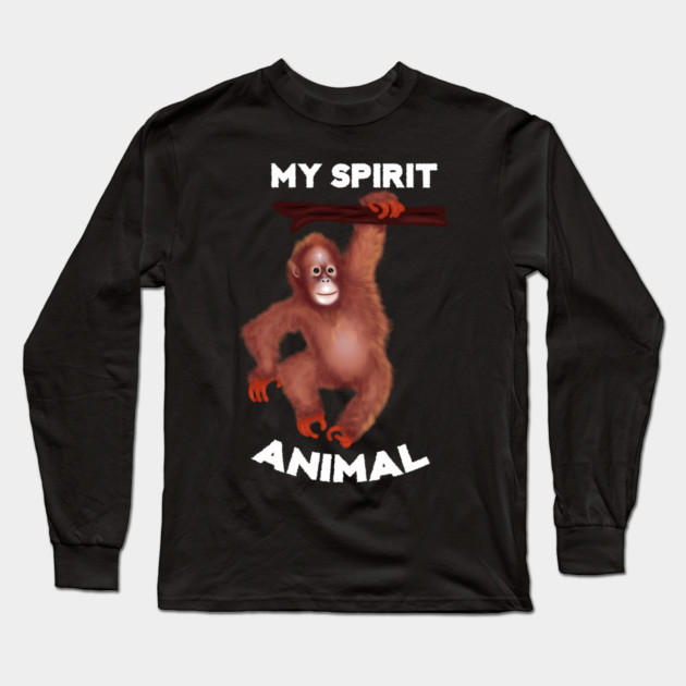 Orangutan Spirit Animal Long Sleeve T-Shirt by logiamerch