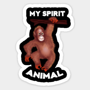 Orangutan Spirit Animal Sticker