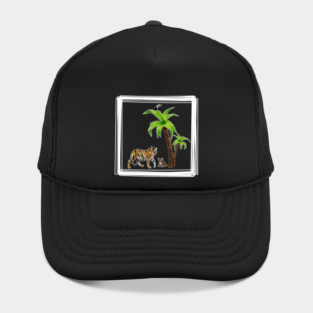 Tiger with Cub Tropical Animal Hat