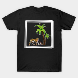 Tiger with Cub Tropical Animal T-Shirt