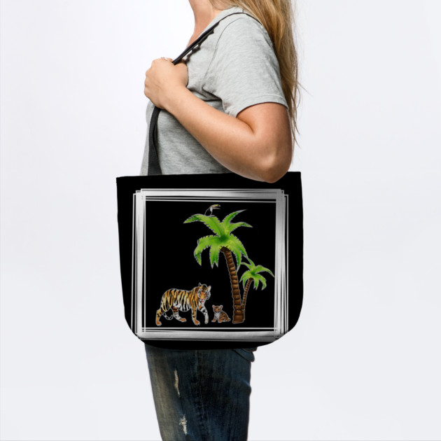 Tiger with Cub Tropical Animal by logiamerch