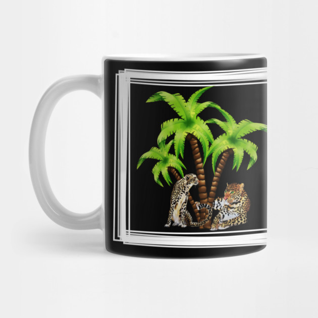 Cheetah and Leopard Chillin, Plam Tree Tropical by logiamerch