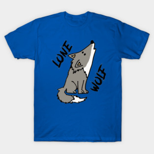 Cute Lone Wolf Cartoon T-Shirt