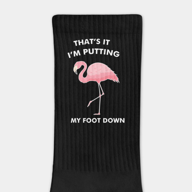 Flamingo, That's I'm Putting Foot Down Funny by logiamerch