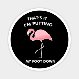 Flamingo, That's I'm Putting Foot Down Funny Magnet