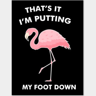 Flamingo, That's I'm Putting Foot Down Funny Posters and Art