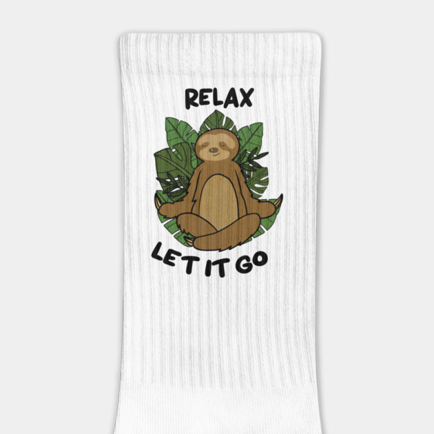 Relax let it Go, Sloth Meditating Yoga by logiamerch