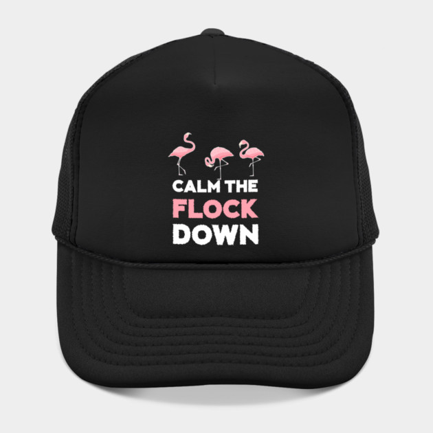 Calm the Flock Down Flamingo Flock by logiamerch