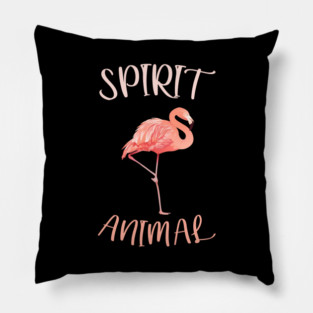 Flamingo Spirit Animal Pillow