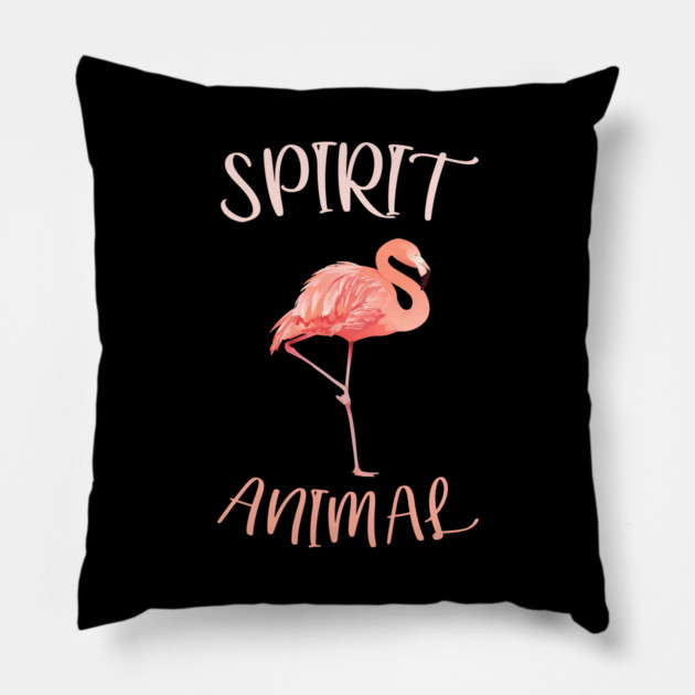 Flamingo Spirit Animal Pillow by logiamerch