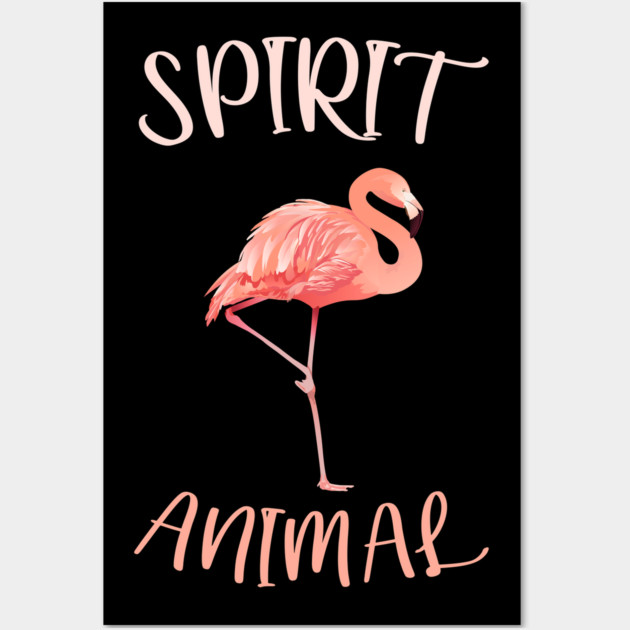 Flamingo Spirit Animal Wall Art by logiamerch