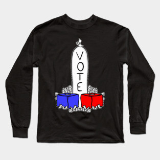 Vote Phallic Dick Joke Ballot Box Long Sleeve T-Shirt