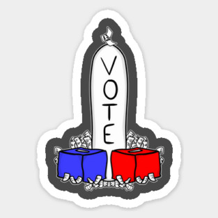 Vote Phallic Dick Joke Ballot Box Magnet