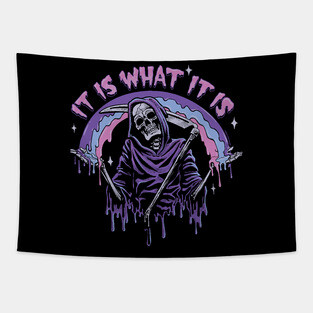 Pastel Goth Grim Reaper ~ It Is What It Is Tapestry