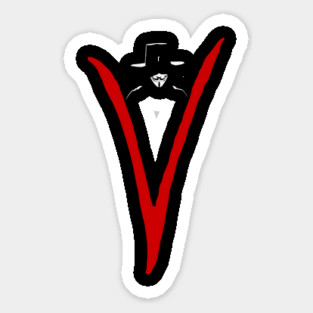 V for Vendetta from the Alan Moore comic Sticker