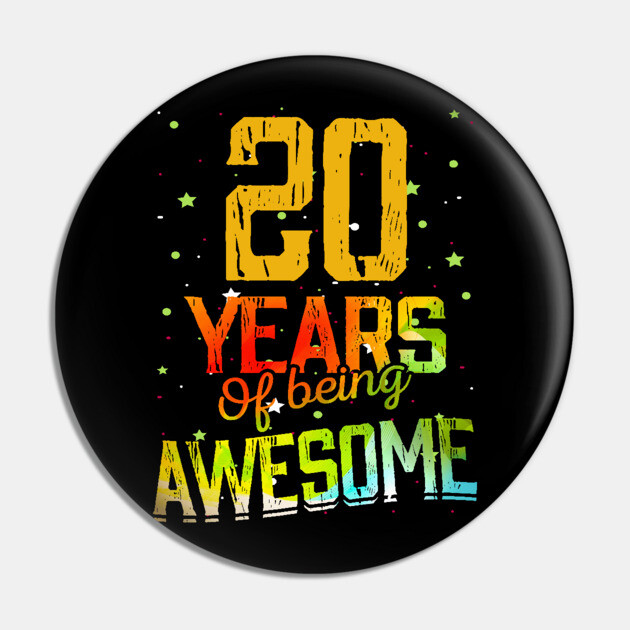 20th Anniversary Gift Vintage Retro 20 Years Of Being Awesome
