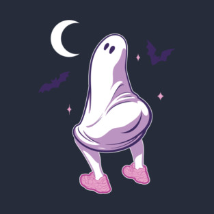 Spooky Booty Twerking Halloween Bedsheet Ghost T-Shirt