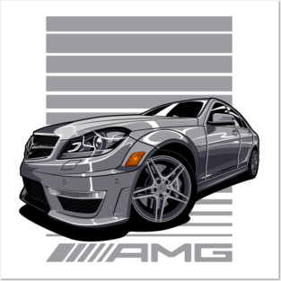 Benz W204 C63 AMG Posters and Art