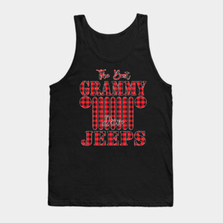 The Best Grammy Drive Jeeps Red Plaid Jeep Matching Pajama Family Buffalo Jeeps Lover Tank Top