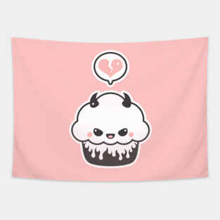 Kawaii Evil Cupcake Tapestry