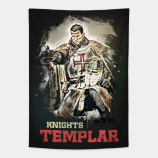 Knights Templar / The crusader / abstract captivating portrait / Living History Tapestry