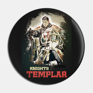 Knights Templar / The crusader / abstract captivating portrait / Living History Pin