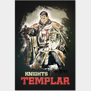 Knights Templar / The crusader / abstract captivating portrait / Living History Posters and Art