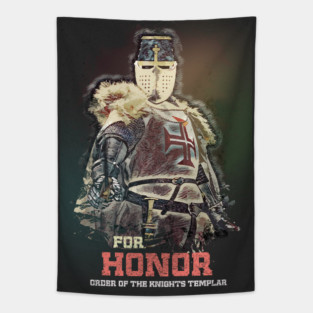 Knights Templar / The crusader / FOR HONOR motto / Living History Tapestry