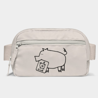 Cute Animals Pig Self Portrait Outline Bag