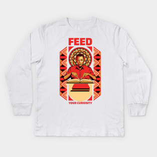 Feed Your Curiosity - Male Kids Long Sleeve T-Shirt