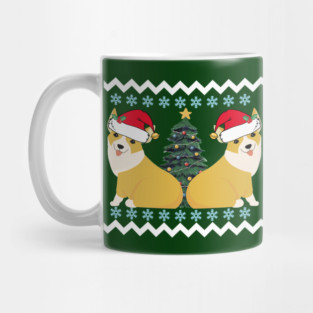 Cute Christmas Corgi Santa Mug