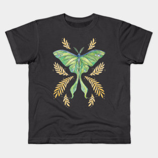 Watercolor Luna Moth Kids T-Shirt