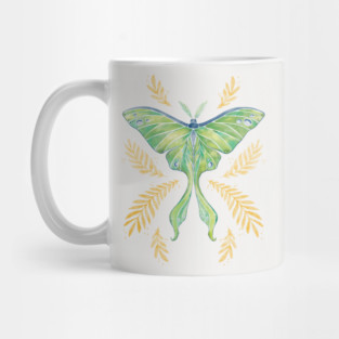 Watercolor Luna Moth Mug