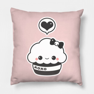 Kisses Cupcake Pillow