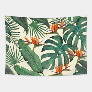 Tropical Forest Pattern Tapestry