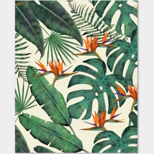 Tropical Forest Pattern Posters and Art