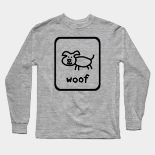 Self Portrait Dog Outline Long Sleeve T-Shirt