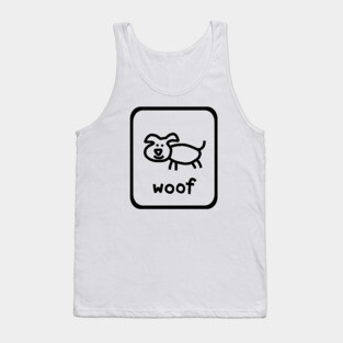 Self Portrait Dog Outline Tank Top