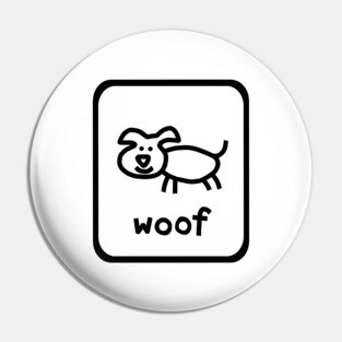 Self Portrait Dog Outline Pin