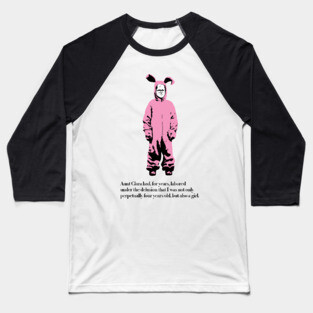 Pink Nightmare- Christmas Story Baseball T-Shirt