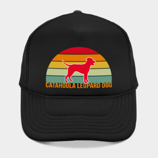 Catahoula Leopard Dog Vintage Silhouette Hat